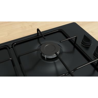 Bosch PBP6B6K80, Serie 2, Placa de gas, 4 fuegos, 60 cm, Esmalte negro | 60 cm, negro, 4 chimeneas