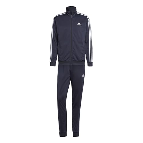adidas Men's Size Basic 3-Stripes Tricot Track Suit, Legend Ink/White, X-Large Tall+2"2