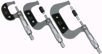 Shop-Tek 26-CM30-1 3-Piece Micrometer Set 0-3" with 0.001" increments and Durable PVC Storage case