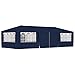 Produktbild vidaXL Profi Partyzelt mit Seitenwänden UV-beständig Wasserbeständig Pavillon Festzelt Gartenpavillon Gartenzelt Garten Bierzelt 4x9m Blau 90g/m²