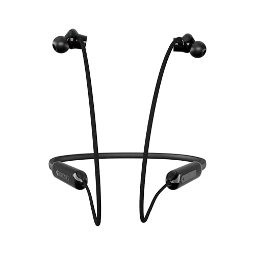 Image of Zebronics Escape 80 Wireless Neckband, 18H Playback, 10mm Drivers, Type-C Charging with Built-in Battery, Rapid Charging, MagSnap, ENC, Gaming Mode, Dual Pairing, BT v5.3, Voice Assistant (Black)