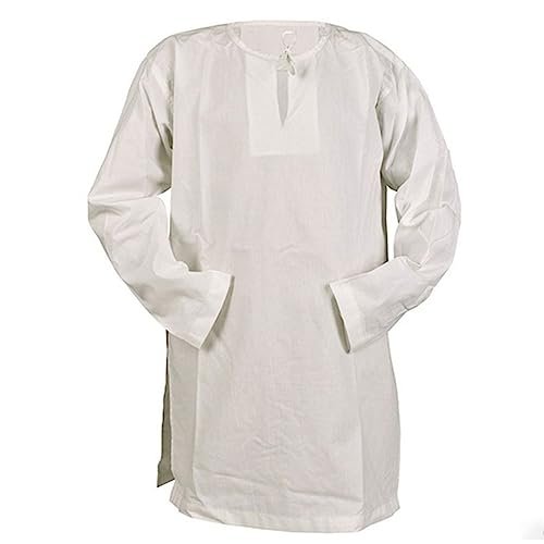 Generisch Disfraz de caballero para niño, disfraz vintage de pirata, camisa renacentista, camiseta de manga larga, camisa medieval, disfraz medieval con cordones, medieval