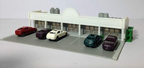 Mall Z Gauge Outland Models avec parking pour modélisme ferroviaire et voiture
