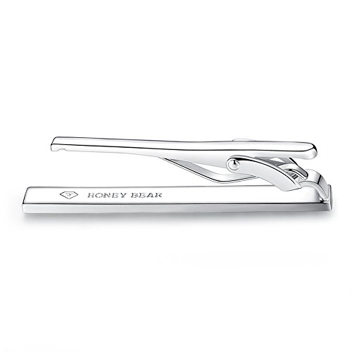 Image of HONEY BEAR 5cm /5.4cm /6cm Mens Tie Clip Bar for Normal Size Steel Business Wedding Gift 1.97 inch /2.12 inch /2.36 inch