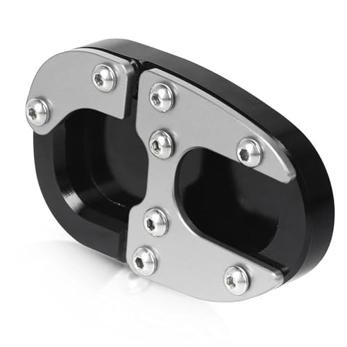 サイドスタンド バイク用サイドスタンド延長 に適合するヤマハ MT-09 MT09 SP FZ-09 FJ-09 トレーサー 900 900GT 用大型キックスタンド サポート プレート パッド エクステンションパッド(銀)