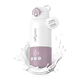 comfyer Calienta Biberones Portátil, Calentamiento Rápido y Larga Duración de la Batería, 2 Modos para Leche Materna y Agua, Gran Capacidad de 340ml para Todo el Día