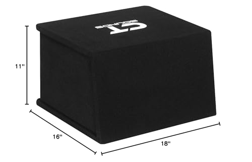Image of CT Sounds Single 8 inch 800W Loaded Tropo Series Ported Car Subwoofer Box - TROPO-1X8D2