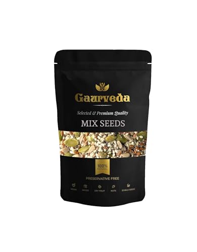 Image of GAURVEDA Mix Seeds for eating - 6 Types of Seeds in 1 Pack (250 Grams, Mix Seeds)