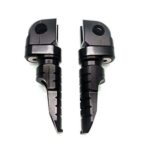 Image of MZS Motorcycle Foot Pegs, Double Adjustable Front Rider Footpegs Footrest Rest Pedal Black Compatible with EX250 EX300 EX400 EX650 Z125 Z400 Z650 Z750 Z800 Z900 Z900RS Z1000 Z1000SX ZX6R ZX10R ZX14R