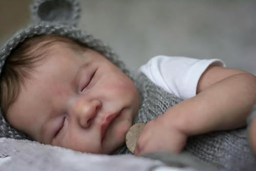 Muñeco Reborn Bebé 19 pulgadas Vinil Lifelike miniatura 5