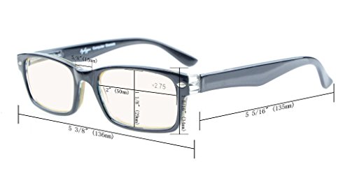 Cessblu Blue Light Filter Eyeglasses,Anti Blue Rays Readers,Computer Reading Glasses For Men Women(Black-Brown) +0.5 #TOP4