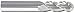 Ball End Mill, 3FL 1/4", Reg, Bright