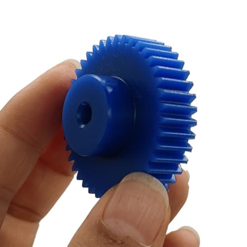 Cylindrical Drive 1pc Blue Nylon Straight Teeth Transmission Gear 1 Module 50 Teeth Spur Gear 52mm Diameter 1M 50T Cylindrical Gear with Step Rack Machinery(10mm bore)