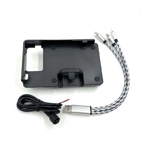 Navigator Halterung Motorrad Telefon GPS Navigation Platte Halterung Für Yamaha Tricity 125 2018-2021 Tricity 155 2017-2020 Telefon Halter Halterung Kit Handyhalter Halterung(Schwarz 3)