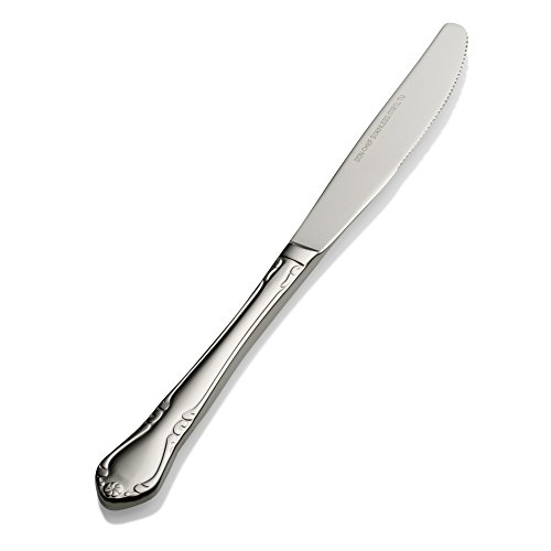 Bon Chef S1812 Stainless Steel 18/8 Queen Anne Solid Handle European Dinner Knife, 9-25/32
