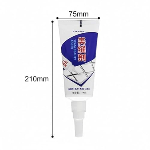Image of Tiles Gap Filler Waterproof, Gap Sealant, Grout, White Cement Paste Tube, Gap Filler for Walls and Joints, Waterproof Sealant, Tile Gap Filler Tube for Kitchen, Bathroom (2026-180ML)