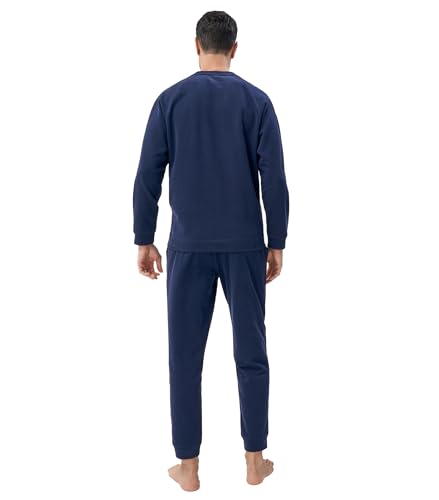 DAVID ARCHY Pajamas for Men Warm Pajamas Set Soft Cotton Men Sleepwear Winter Long Sleeve Top & Bottoms PJs3