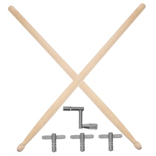 GOOHOCHY Drum Tuner Tool Set Metal Drum Key Drum Tuning Wrench Drum Sticks Snare Drum Accessory