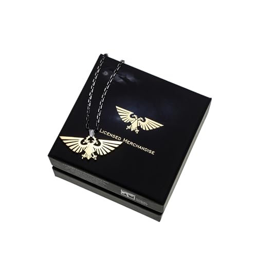 Starforged Warhammer 40000 Imperial Aquila WH40 Men's Stainless Steel Necklace Gold Plated Pendant3