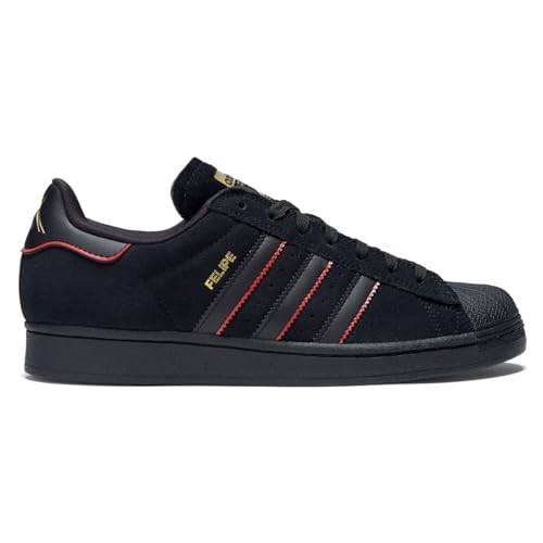 Felipe Gustavo x Adidas Superstar ADV Core Black, Better Scarlet, Gold Metallic