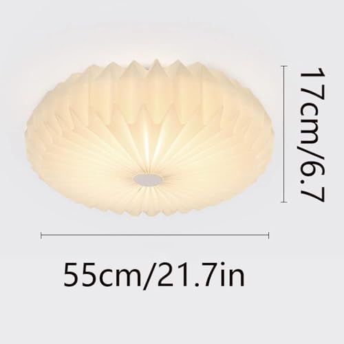 Plafonnier simple rond à LED plissé avec éclairage décoratif de salle à manger - 7
