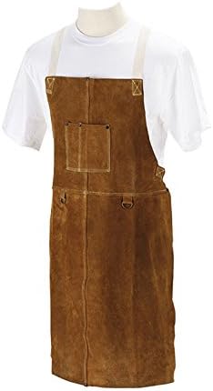 Black Stallion Leather Bib Apron - Split Cowhide 36A