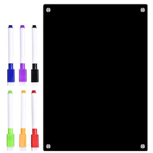 Pizarra magnética acrílica de fácil limpieza tablero negro de escritura cómoda STOBAZA