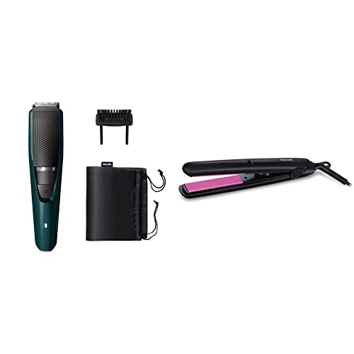 Image of PHILIPS Bt3231 /15 Smart Beard Trimmer - Power Adapt Technology For Precise Trimming- Quick Charge; 20 Settings; 60 Min Run Time&Philips Hp8302 Essential Selfie Straightener (Black),Men