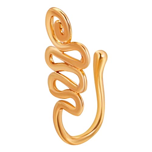 TOOYFUL Anel de nariz sem piercing Clipe de orelha em formato de U Moda punk Charm Nose Stud Clamp B