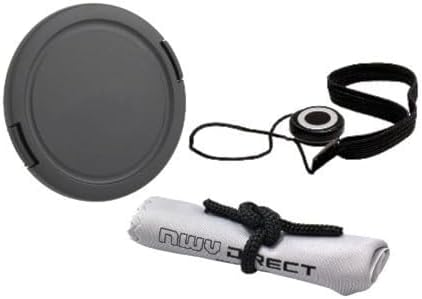 Lens Cap Side Pinch (52mm) + Lens Cap Holder + Nw Direct Microfiber Cleaning Cloth for Panasonic Lumix DMC-FZ300 image 2