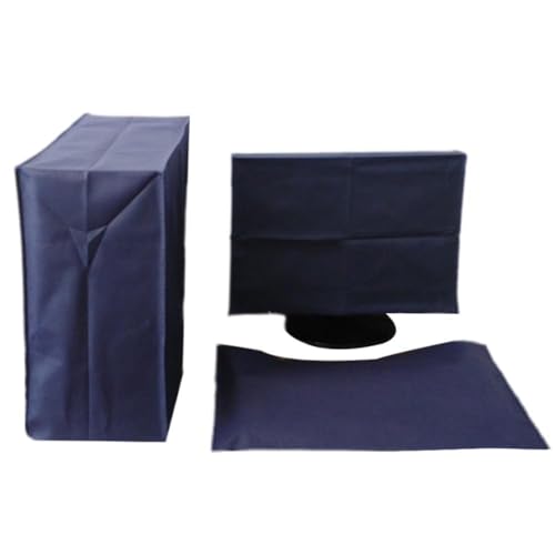 KWJNH 3 Pcs Computer Dust Cover 24/27/29/32/34 Inch Monitor + Keyboard+ Computer Host Pc Dust Proof Computer Covers Case Computer Dust Cover for Desktop Pc CPU Tower Protector
