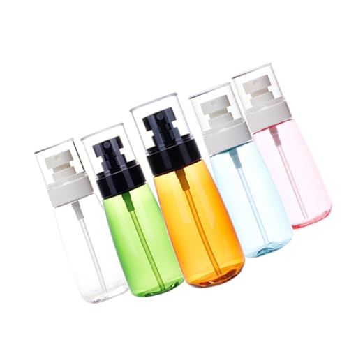 BATHVEVE 6Piezas Botella de Viaje Dispensadora de Atomizador de Reutilizable para Cosméticos para Lociones Material Duradero y Transparente de Llenar