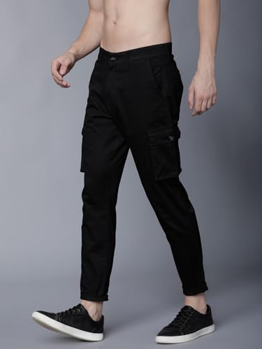 Image of Highlander Men's Slim Fit Cargo Trousers| Stylish & Comfortable for Casual, Travel & Active Wear | Trouser for Men | Men Trousers