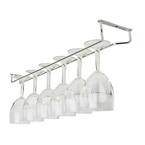 bluesees Wine Glass Racks, 10.6 Inch Wine Glass Holder-Stainless Steel Chrome Under Cabinet Wine Rack Glass Holde - Air Drying System Freestanding Wine Cup Display Stand For Kitchen Bar Rack