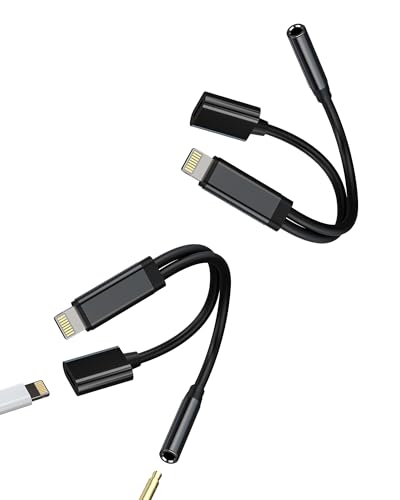 Kefiany Lightning - 3.5mm AUXI[fBIA_v^[ (2pbN) iPhone 14 13 12 Pro Maxp [dP[u A_v^[ fAWbNXvb^[ MFIF CzRlN^[ iPadp wbhzR