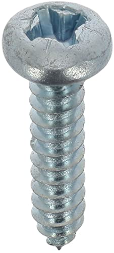 Restagraf - Vis à Tôle - Tête Cylindrique Bombée Pozidrive - Acier Zingué Blanc - Standard DIN 7981 - Fixation Carrosserie - Réf. 640 - Sachet de 25