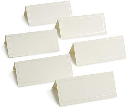 Gartner Studios Ivory Pearl Printable Place Cards, Pearlescent Border, 3.75  by 1.5 Inches, 48 Count