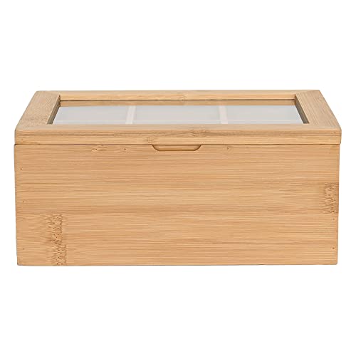 Mimo Style Caixa Para Café e Chá Ecokitchen 21cm, Feita Inteiramente de Bambu. Resistente, Durável e