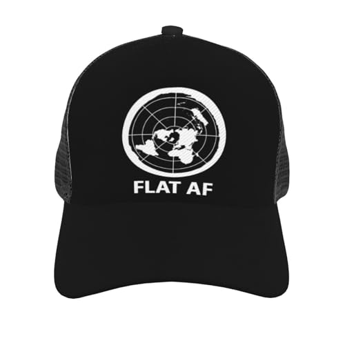 Flat AF Flat Earth Mesh Baseball Cap - Classic Adjustable Peaked Cap, Trucker Hat for Men and Women2