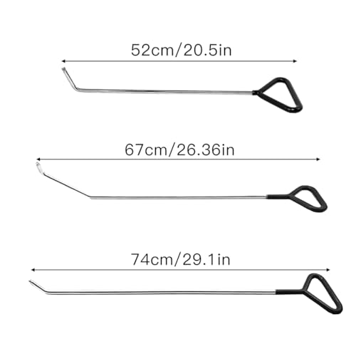Image of LadyRosian Car Dent Repair Rods Stainless Steel Tools Paintless Dent Repair Kits with Accessory for Car Dents Hail Damage Removal Set