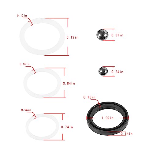 Image of 328.12002 Floor Jack Seal Replacement Kit for Sears Craftsman 328.12002 Series Floor Jack 1.5 Ton (for All Years) - 22 Pieces