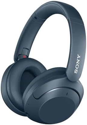 Sony WH-XB910N Extra BASS Noise Cancellation Headphones Wireless Bluetooth Over The Ear Headset with Mic, Alexa Voice Control, Google Fast Pair, AUX & Swift Pair, 30Hrs Battery Life (2022 Model)-Blue