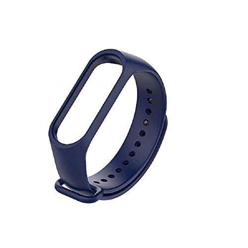 RKD Presnet Soft Silicone Strap Compatible with Xiaomi MI Band 4 & (Device Not Include) Navy Blue