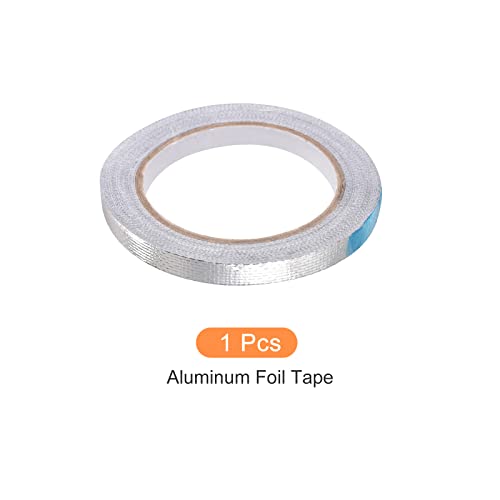 Image of Aluminum Foil Tape Adhesive Metal Tape, [for Sealing Patching Hot Cold HVAC, Duct, Pipe Insulation] - 0.4 inch /66ft /5.9 Mil /Silver