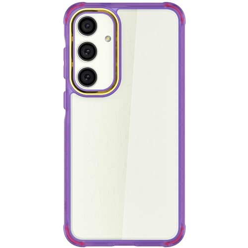 Image of Ghostek Covert Clear Samsung Galaxy S24 Plus Phone Case with Military Grade Shockproof Protection, Non-Slip Grip, Protective Silicone Cover Designed for 2024 Galaxy S24+ (6.7 inch) (Purple)