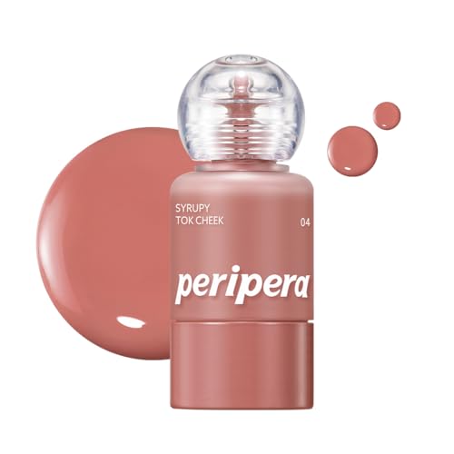 Image of PERIPERA SYRUPY TOK CHEEK Liquid Blush| Dewy Finish with Long-Lasting Hydration, Buildable & Blendable Color, Natural Glow for Cheeks, Safe for Sensitive Skin (04 SUNSHINE FIG, One Size)