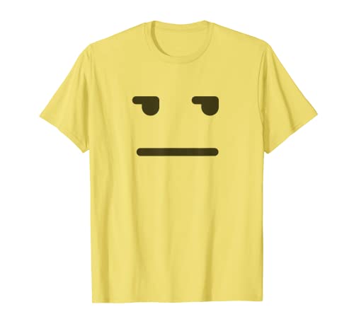 Emoticon Disfraces de Halloween Camiseta de cara sin diversión Camiseta