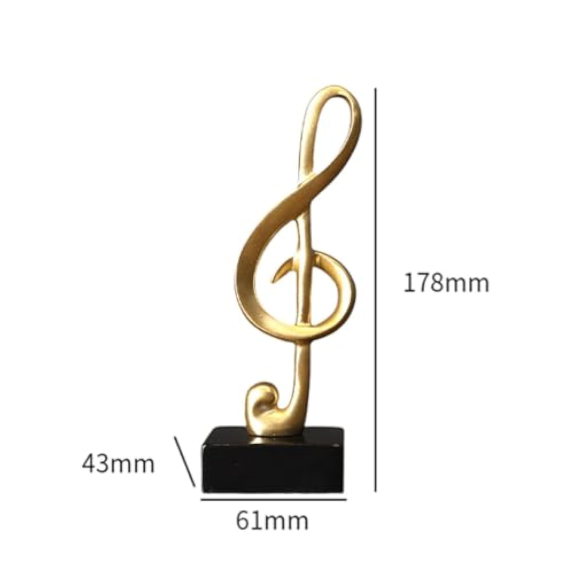 Bedside Table with Creative Music Note Sculpture