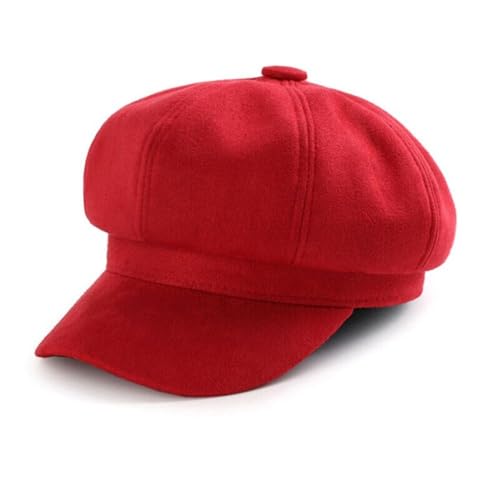 Béret femme rouge de style rétro : une casquette de journaliste aux finitions soignées