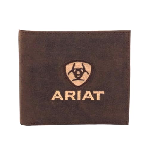 ARIAT Men's Genuine Crazy Horse Leather Bifold Wallet